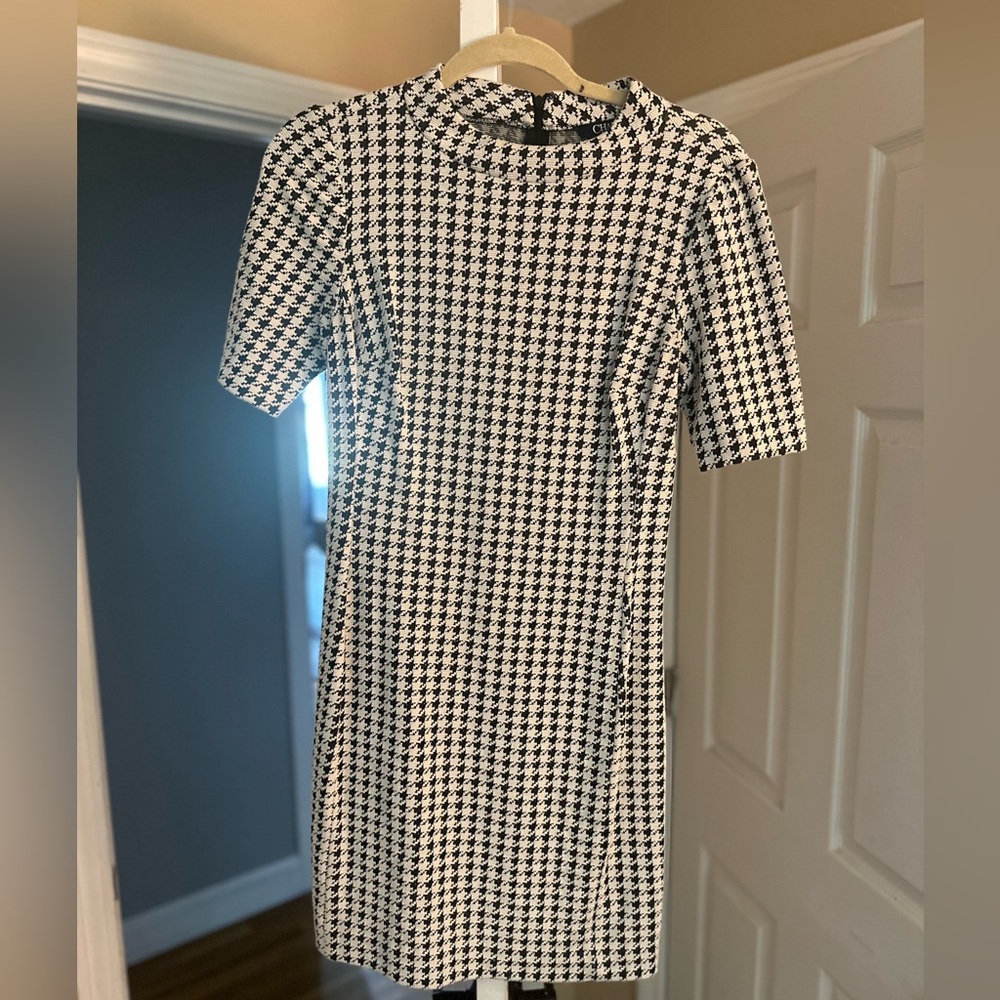 Chaps houndstooth dress